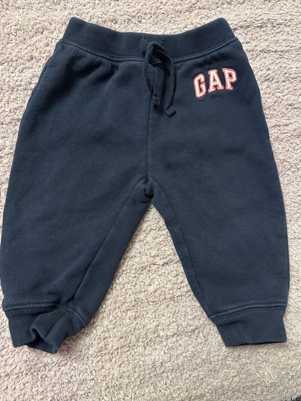 GAP Baby Navy Joggers 6–12M Soft Pull-On Sweatpants